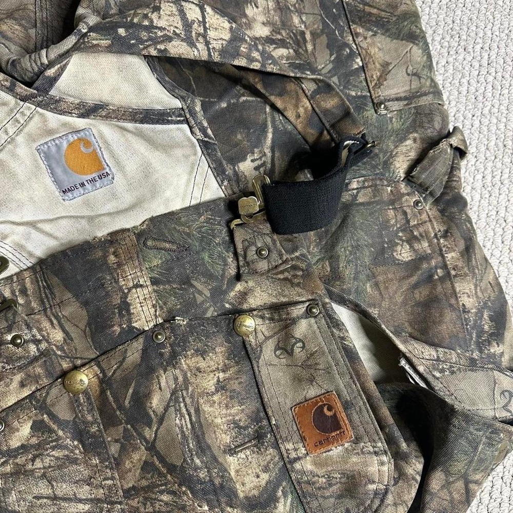 Y2K Vintage 2000s Workwear Streetwear Camo Carhartt overall - Picture 5 of 8